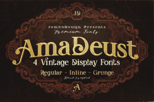 AmaDeust: A Vintage-Inspired Display Font for Elegant Digital Branding