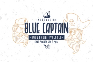 Blue Captain: A Rough, Masculine Display Font for Editorial Impact
