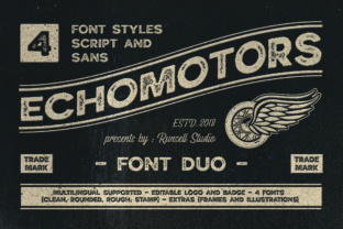Echomotors Family: A Display Font for Bold Digital Headlines
