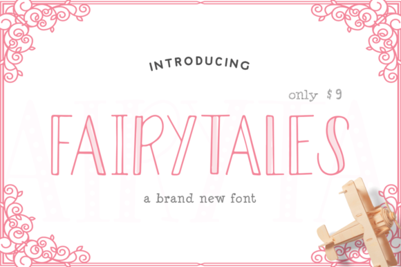 Fairytales Font: A Hollow-Style Display Typeface for Elegant Branding