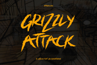 Grizzly Attack: A Brush Stroke Font for Bold, Crafted Design