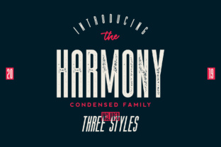 Harmony Family: A Condensed Display Font for Thoughtful Typography