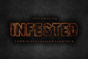 Infested Font: A Brutal, Scratched Display Typeface for Makers