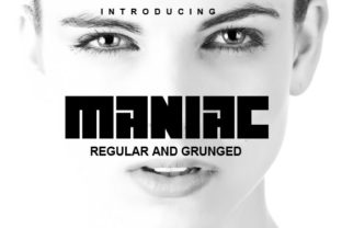 Maniac: A Bold Display Font for Creative Product Makers