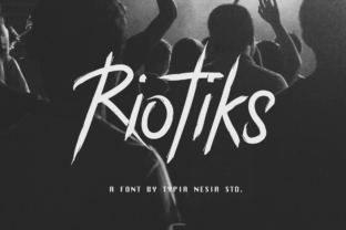 Riotiks: A Rock Punk Brushed Display Font for Editorial Charm