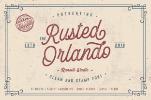 Rusted Orlando Vintage Font for Handmade Creators