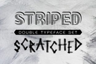 Striped and Scratched Font Duo for Editorial Playfulness